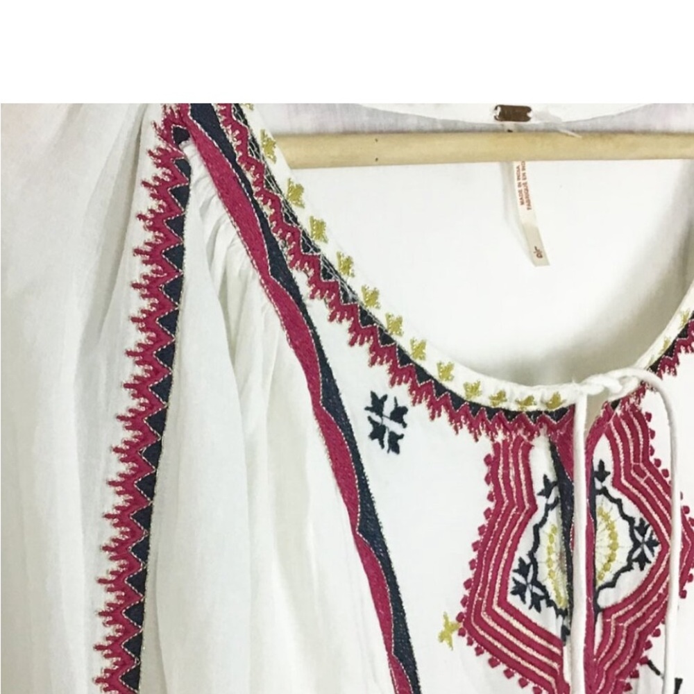 Free People Women Cream Sweet Escape Long Sleeve Maxi Dress Size